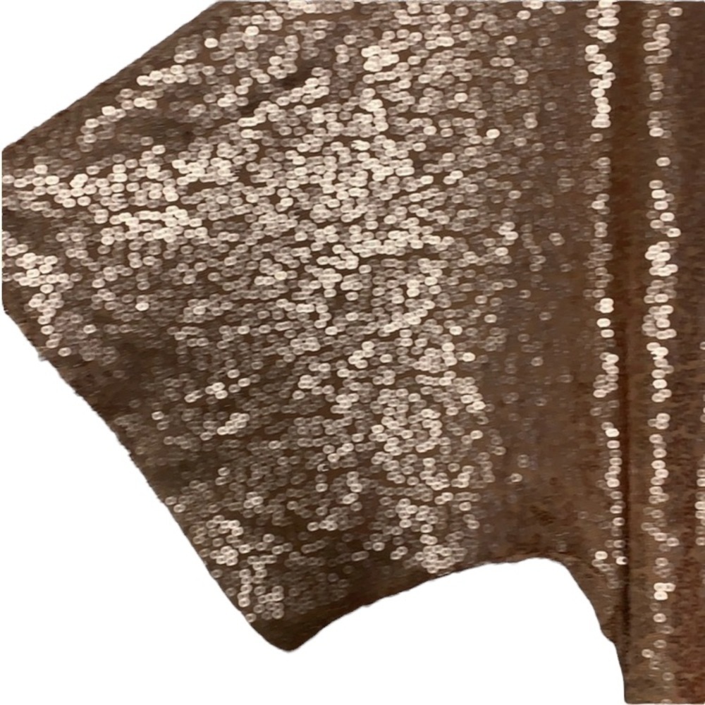 🌸2/$25 NWT Francesca’s Tatiana Rose Gold Sequined Dress - Picture 11 of 14